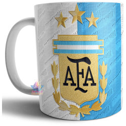 Taza Cerámica Argentina Campeón Messi Qatar Mundial Lionel