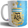 Taza Cerámica Escudo Argentina Campeón Mundial Afa 3 Estrellas