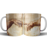 Taza Cerámica De La Creación De Adán Fresco De Miguel Ángel Colección Arte