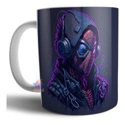 813915-MLA54872663083_042023,Taza Spiderman Auriculares Cerámica Hombre Araña Peter 