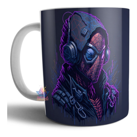 813915-MLA54872663083_042023,Taza Spiderman Auriculares Cerámica Hombre Araña Peter 