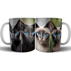 918307-MLA54872751969_042023,Taza Cerámica Gatitos Gatos Fotos Ojos Celestes Gato Negro