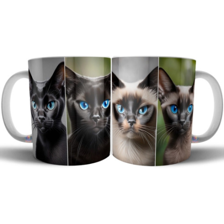 918307-MLA54872751969_042023,Taza Cerámica Gatitos Gatos Fotos Ojos Celestes Gato Negro