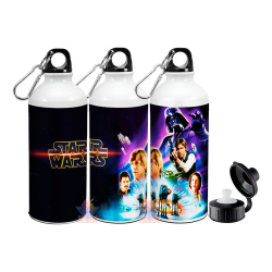 Botella Deportiva Star Wars Aluminio Personajes Película