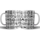 Taza Cerámica Star Wars Collage Personajes Saga Película