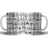 Taza Cerámica Star Wars Collage Personajes Saga Película