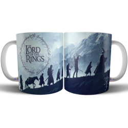 613403-MLA69659147187_052023,Taza Cerámica Señor De Los Anillos Comunidad Gandalf Frodo