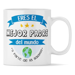 719894-MLA69654048301_052023,Taza Cerámica Día Del Padre El Mejor Del Mundo Galaxia Papá