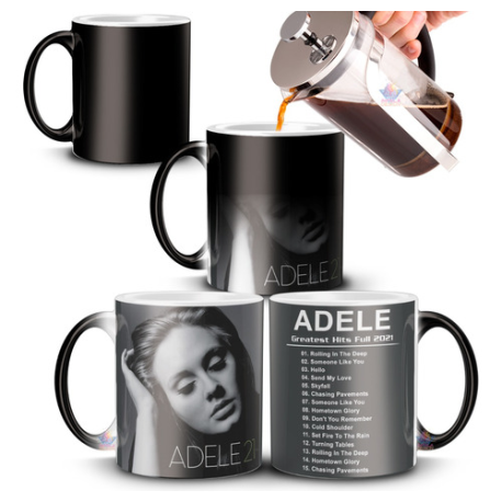 681992-MLA69557435798_052023,Taza Mágica Adele Cantautora Cerámica Termosensible