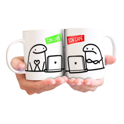 985707-MLA50548340711_072022,Taza Ceramica Flork Con Café Sin Café Desayuno Meme