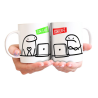 Taza Ceramica Flork Con Café Sin Café Desayuno Meme