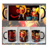 One Piece Luffy Taza Negra Monkey Ceramica Manga Anime