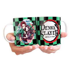 611592-MLA50548234991_072022,Taza Cerámica Demon Slayer Tanjiro Nezuko Kimetsu No Yaiba