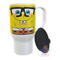 698065-MLA41546143360_042020,Jarro Termico Bob Esponja Cara Corbata Lentes Plastico