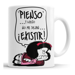 895324-MLA53289322329_012023,Taza Mafalda - Pienso Y Luego - Cerámica