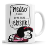 Taza Mafalda - Pienso Y Luego - Cerámica