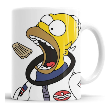 883197-MLA53271598138_012023,Taza Los Simpsons - Homero Astronauta - Cerámica