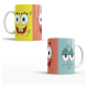 706284-MLM54780736781_032023,Taza Cerámica Bob Esponja Y Sus Amigos Patricio