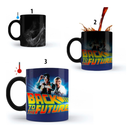 916818-MLM43628228673_092020,Taza Mágica Volver Al Futuro. Back To The Future.