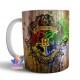 Taza Harry Potter De Cerámica Simbolo Colegio Hogwarts