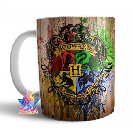 Taza Harry Potter De Cerámica Simbolo Colegio Hogwarts