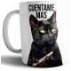 Taza Ceramica Gato Meme Cuéntame Mas Limandose Uñas Salem