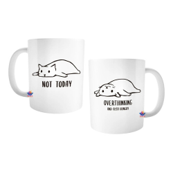 664045-MLA47598614174_092021,Taza Cerámica Gatitos Acostado Gato Moda Not Today (gatito)