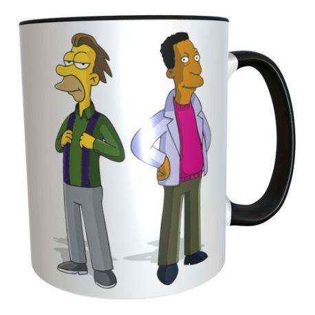 604537-MLA31591259723_072019,Taza Cerámica De Los Simpsons Lenny Y Carl Meme