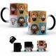 Taza Mágica Harry Potter Personajes Amigos Cerámica