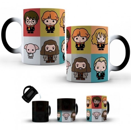 Taza Mágica Harry Potter Personajes Amigos Cerámica