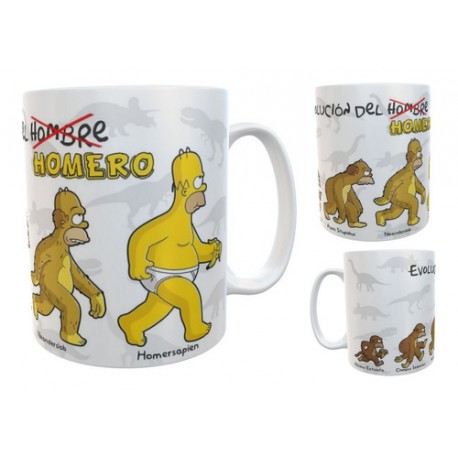 Taza Plástica Homero Simpson Evolución Homersapien