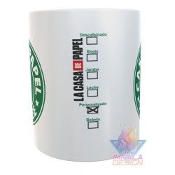Taza Plástica La Casa De Papel Starbucks Mascara Irrompible