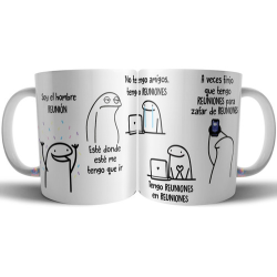 612525-MLA71620008689_092023,Taza De Cerámica Meme Flork Soy El Hombre Reunión