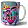 Taza Cerámica Amor Te Amo Novios Regalo Ideal San Valentín