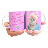 Taza Gato Relax Perro Dueño Esclavos Cerámica Spa Gatitos
