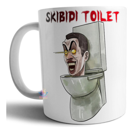 866876-MLA72463759439_102023,Taza Cerámica Skibidi Toilets Inodoro Serie Tv Personaje