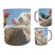 Moana Cerdo Pua Gallo Heihei Cerdito Disney Taza Int Rosa