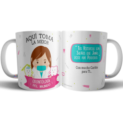 745733-MLA73371888522_122023,Taza Odontóloga Cerámica Profesiones Odontología Dientes