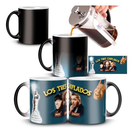 922589-MLA73573532544_122023,Taza Magica Los 3 Chiflados Retro Larry Moe Curly Humor 