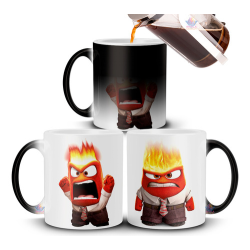 840066-MLA73574054880_122023,Taza Mágica Furia Fuego De Cerámica Termosensible Regalo