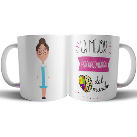 822792-MLA73668753885_122023,Taza Cerámica Psicopedagoga Mejor Del Mundo Psicopedagogía