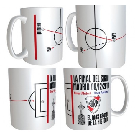 Taza Plástica River Plate Gol Pity Martinez Boca Final Libertadores