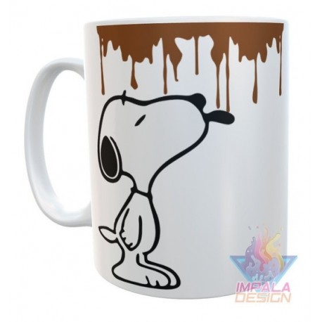 Taza Plástica Snoopy Café Lengua Peanuts Irrompible