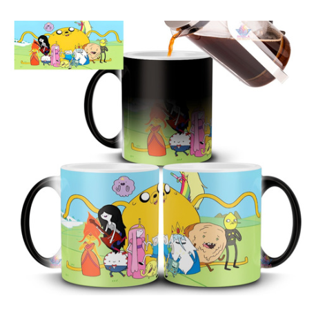 699369-MLA73813443653_012024,Taza Magica Hora De Aventura Finn Jake Princesa Chicle Ice