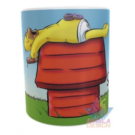 Taza Plástica Snoopy Casa Homero No Toques Irrompible