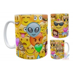 Taza Plástica Emoticones Emojis Caritas Whatsapp Irrompible