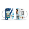 Taza De Cerámica Messi Campeón Mundial Escudo Afa Estrellas