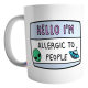 Taza De Cerámica Alérgico Gente Oficina Café Humor Meme Ovni
