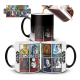 Taza Mágica Star Wars Cómic Retro Personajes Yoda Vader R2d2
