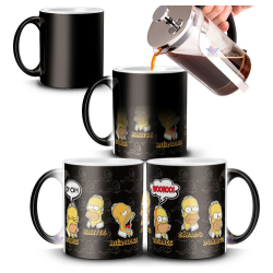 980912-MLA52370273056_112022,Taza Magica Homero Simpsons Días De La Semana Caras Cerámica